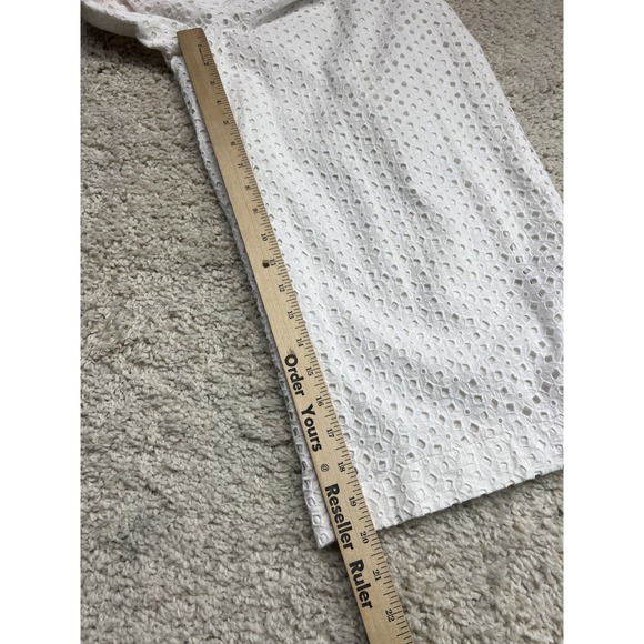 Banana Republic Jumpsuit Womens 4 Sleeveless Cropped Eyelet Lace Back Zip Dressy - Picture 12 of 13